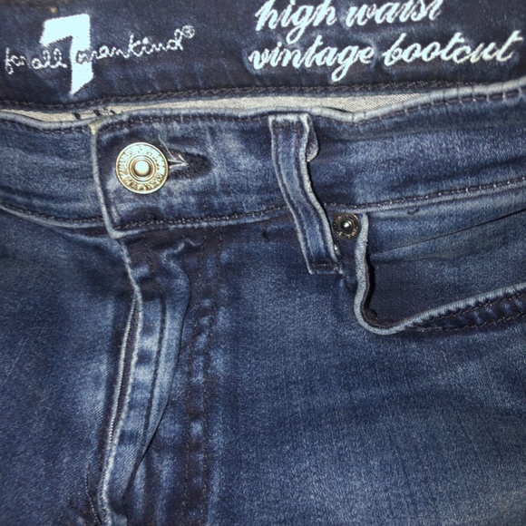 7 for  all mankind high waist vintage bootcut jeans with a flare - Picture 2 of 8